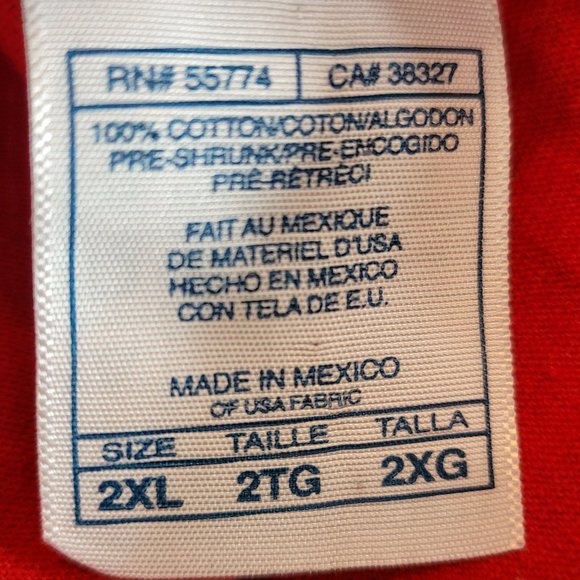 New Orleans Air Waves Inc Short Sleeve Tee Shirt Red - Gold Emblem - Picture 8 of 9